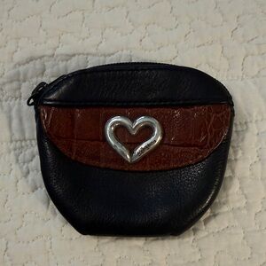 Brighton Black and Brown Heart Cosmetic Case